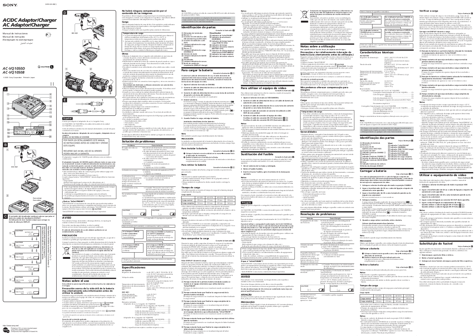 Sony AC-VQ1050D User Manual