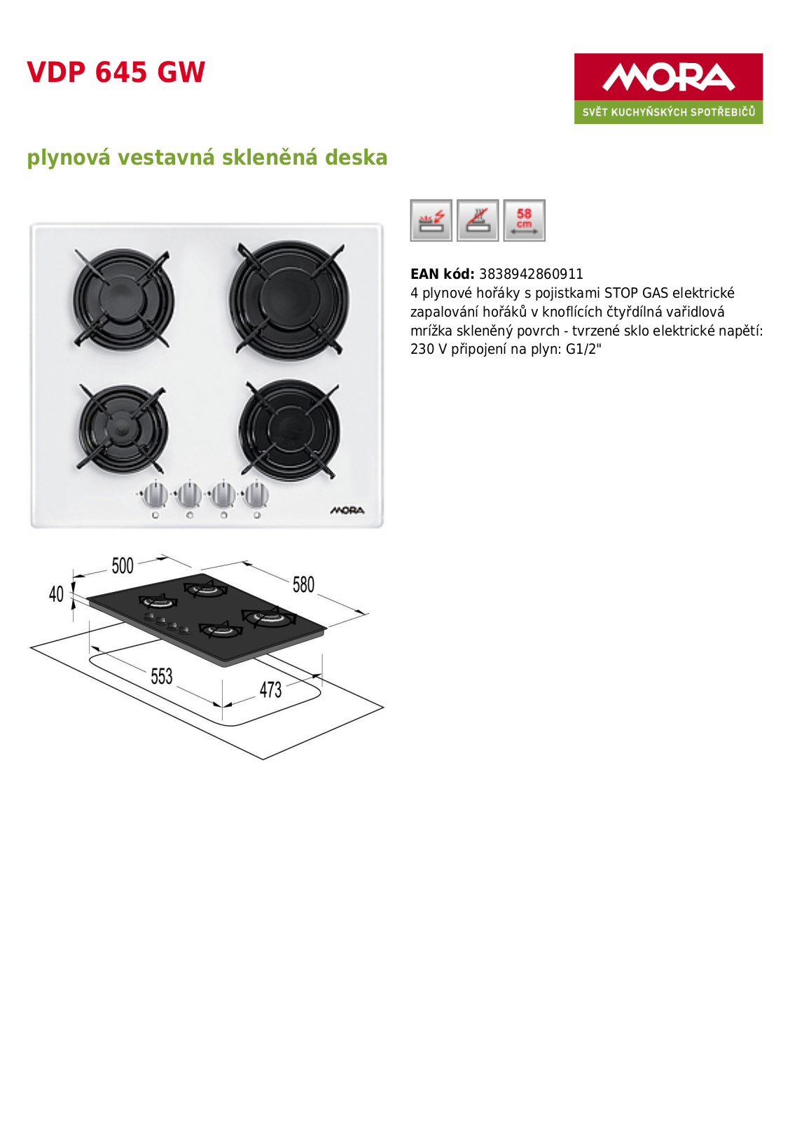 Mora VDP 645 GW User Manual