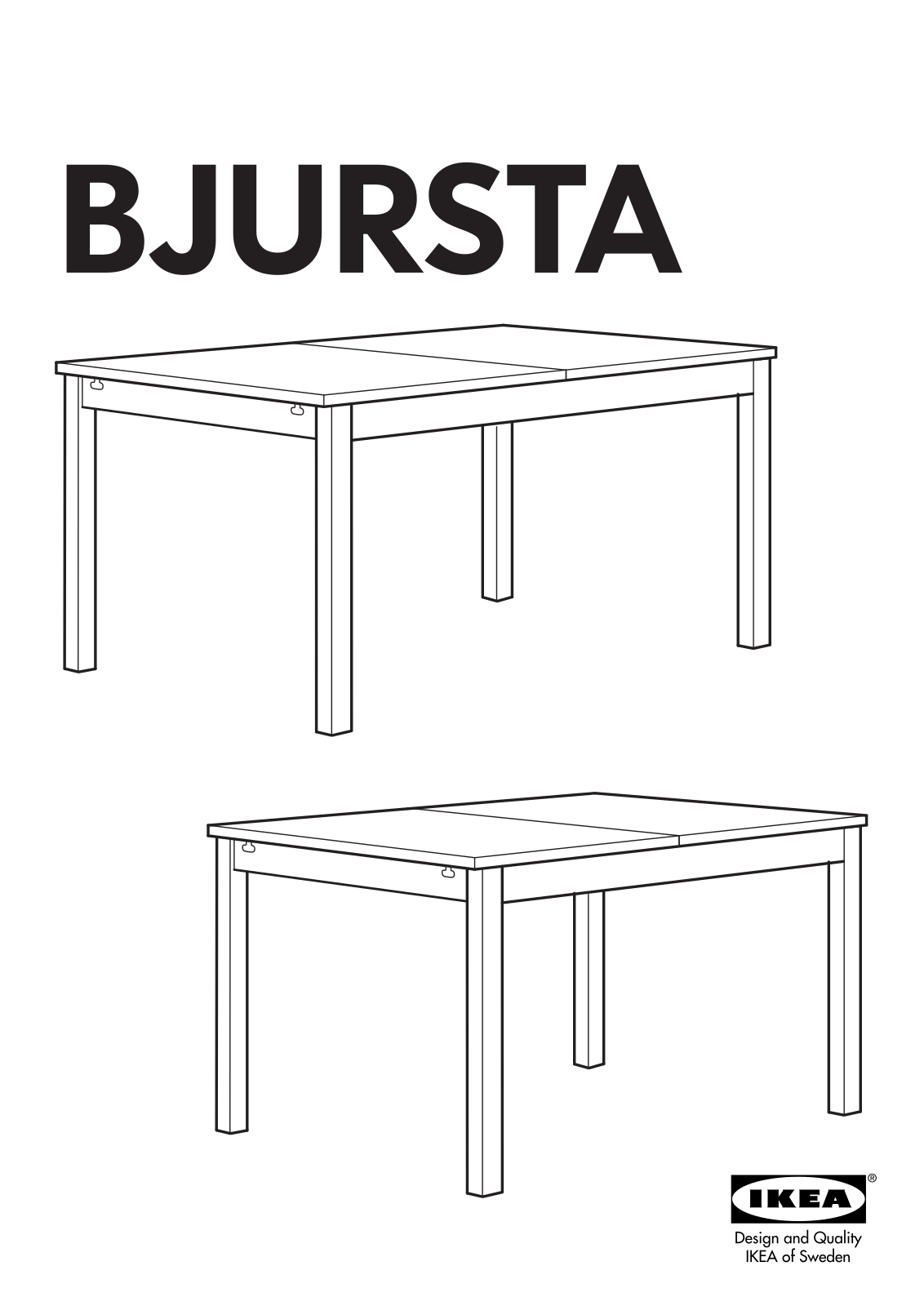 IKEA BJURSTA DINING TABLE 55X33 1/8