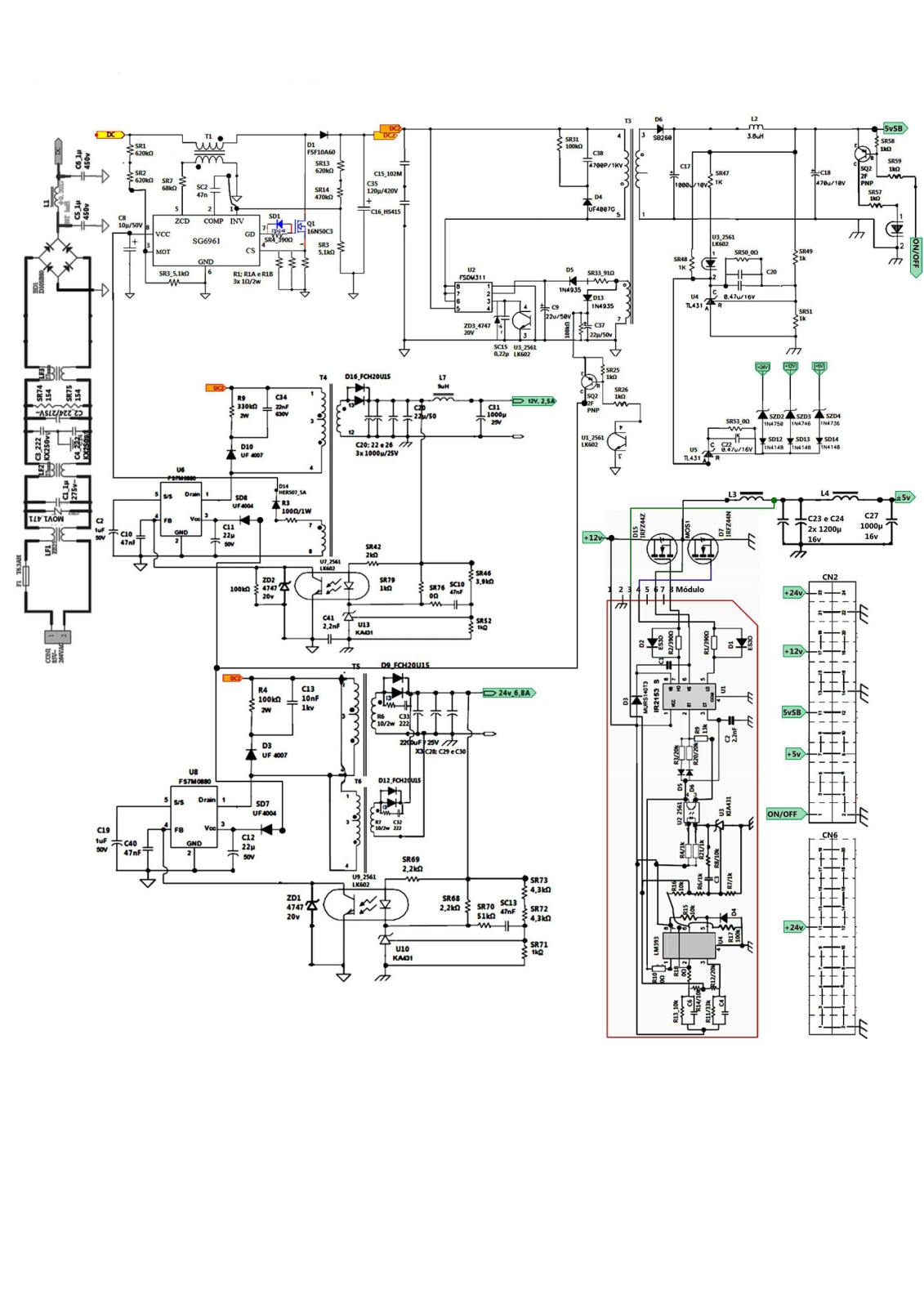 Toshiba LC3210W Schematic