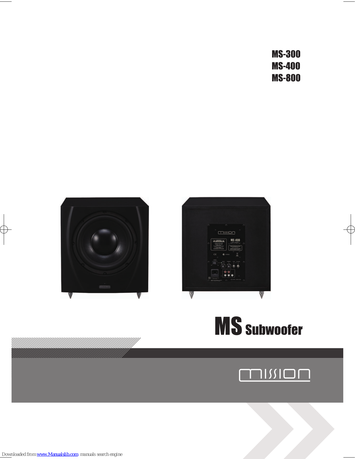 Mission MS-300, MS-400, MS-800 User Manual