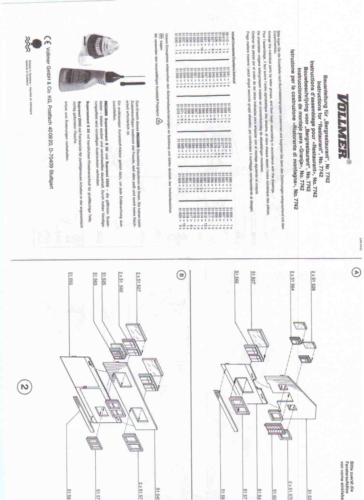 Vollmer 7742 Instructions