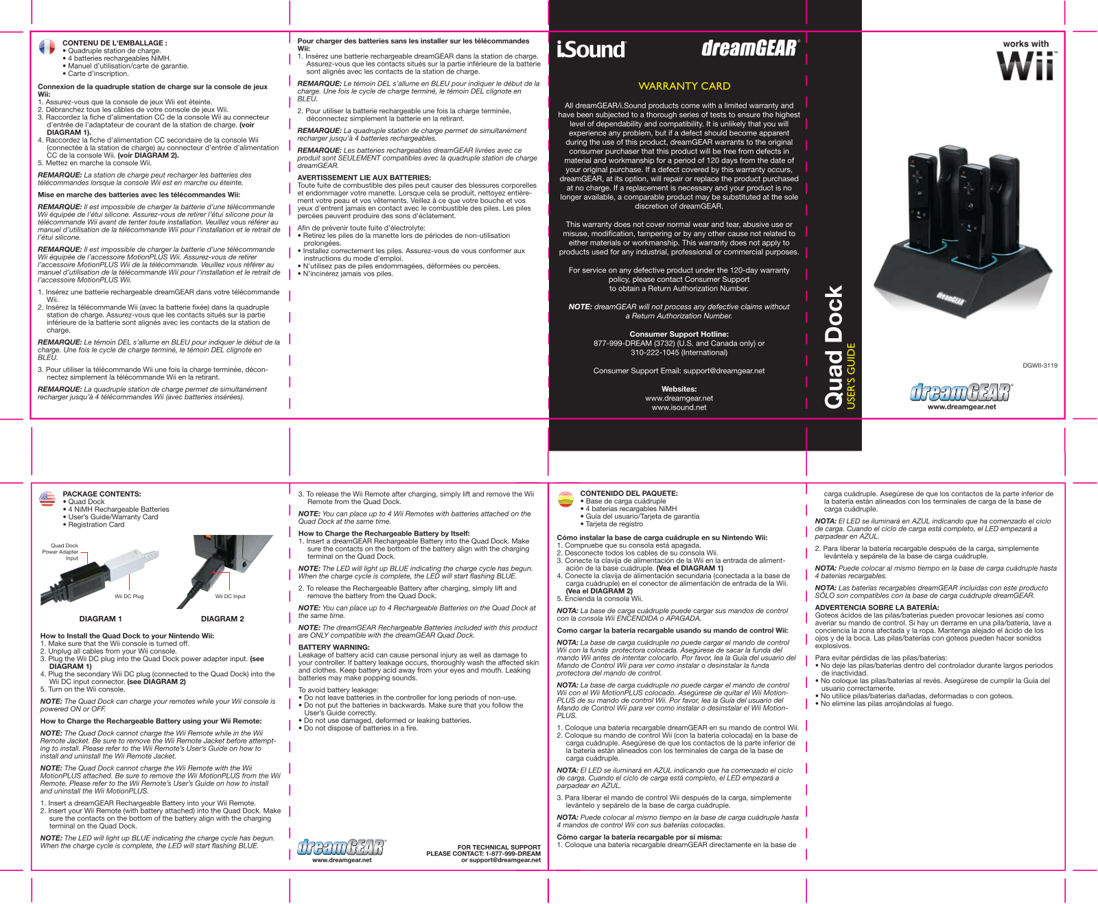 DREAMGEAR DGWII-3119 User Manual