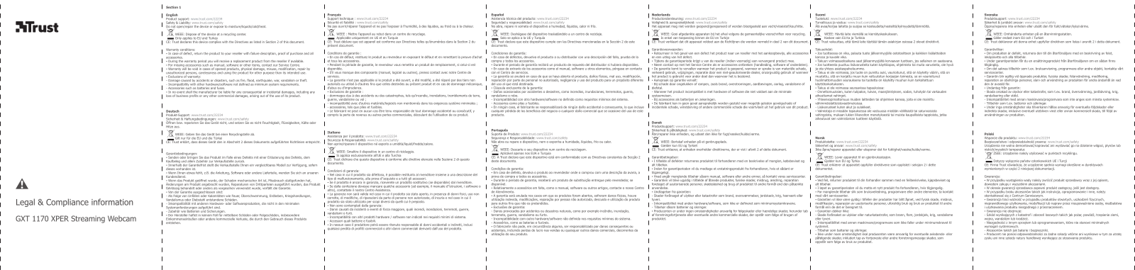 Trust GXT 1170 User Manual