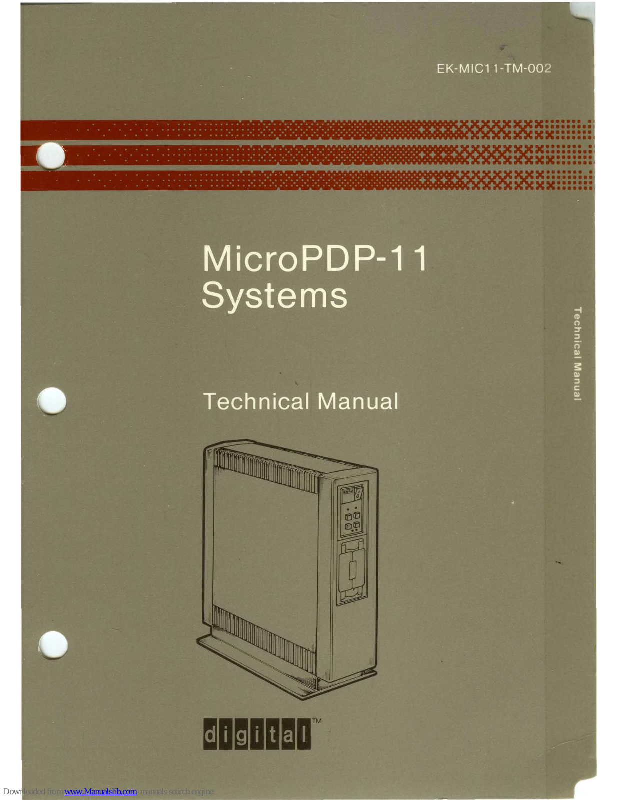 Digital Equipment MicroPDP-11 Technical Manual