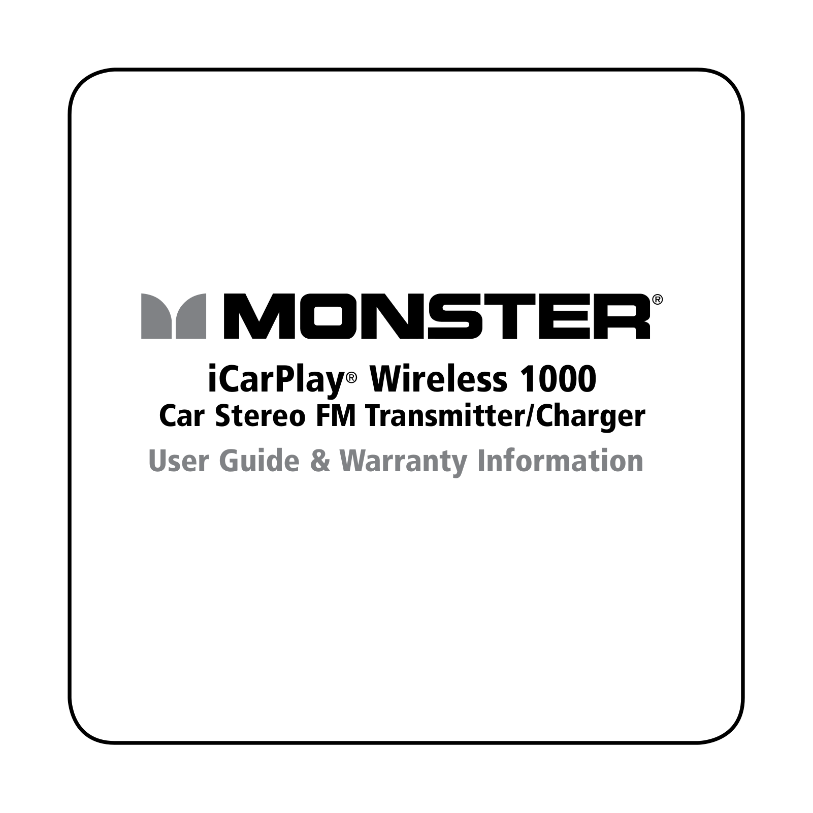 Monster iCarPlay Wireless 1000 User Manual