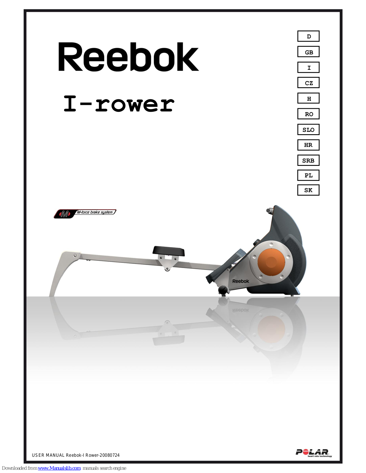 Reebok I-rower User Manual