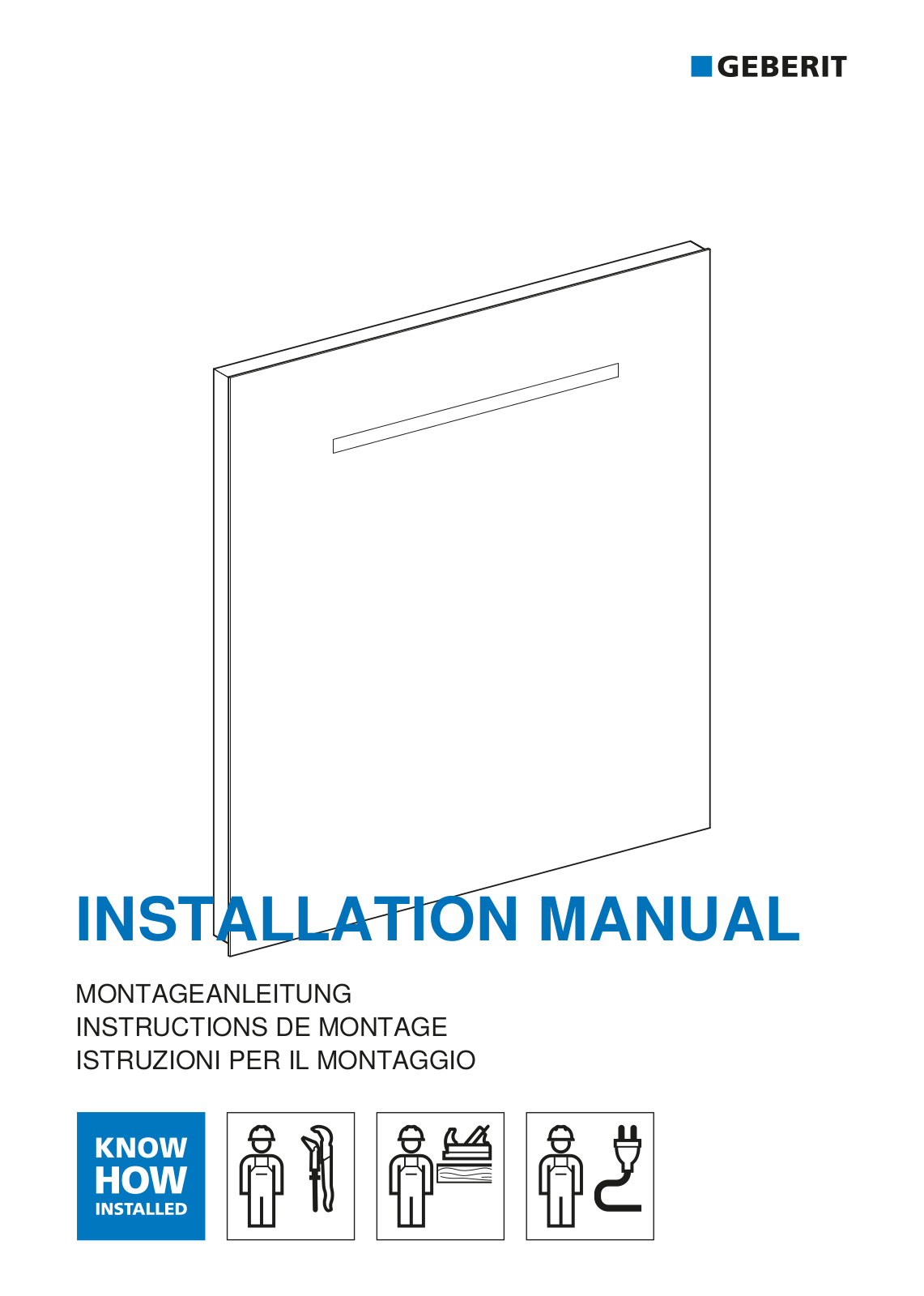 Geberit 862360000, 862350000 INSTALLATION MANUAL