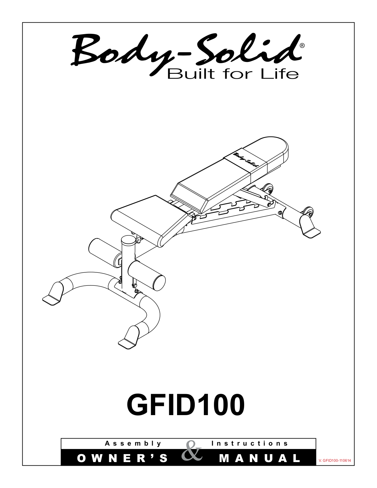 Body Solid GFID100 User Manual