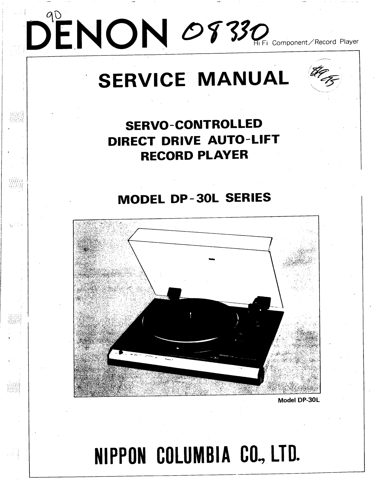 Denon DP-30L Service Manual