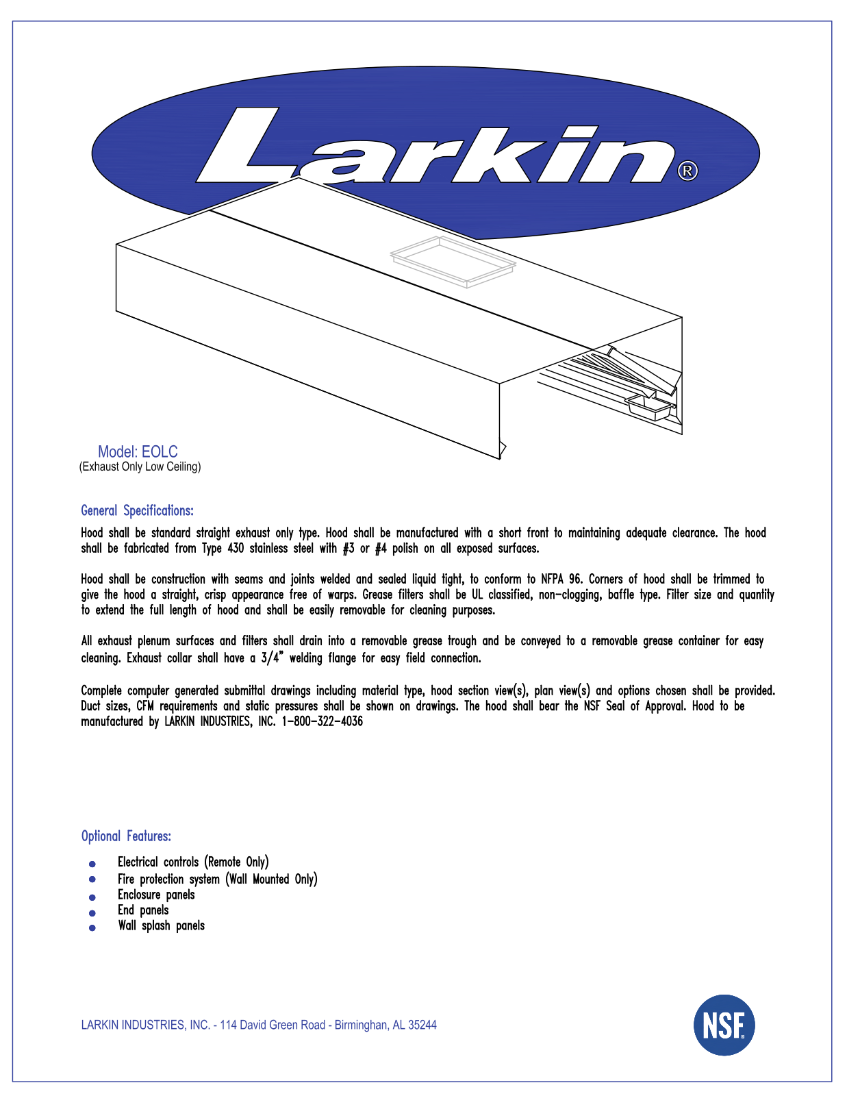 Larkin EOLC User Manual