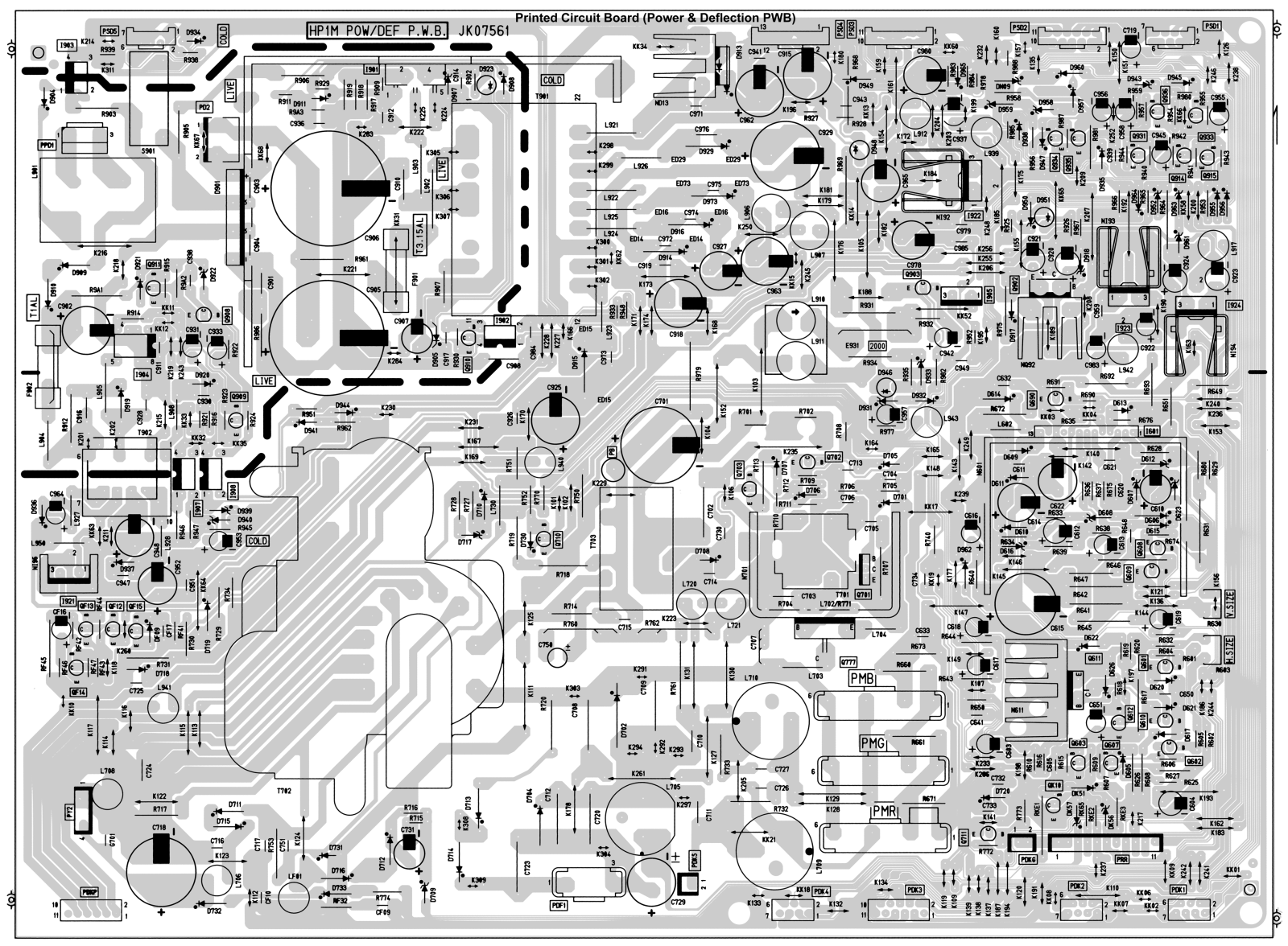 Hitachi C43 Service Manual PCB Power