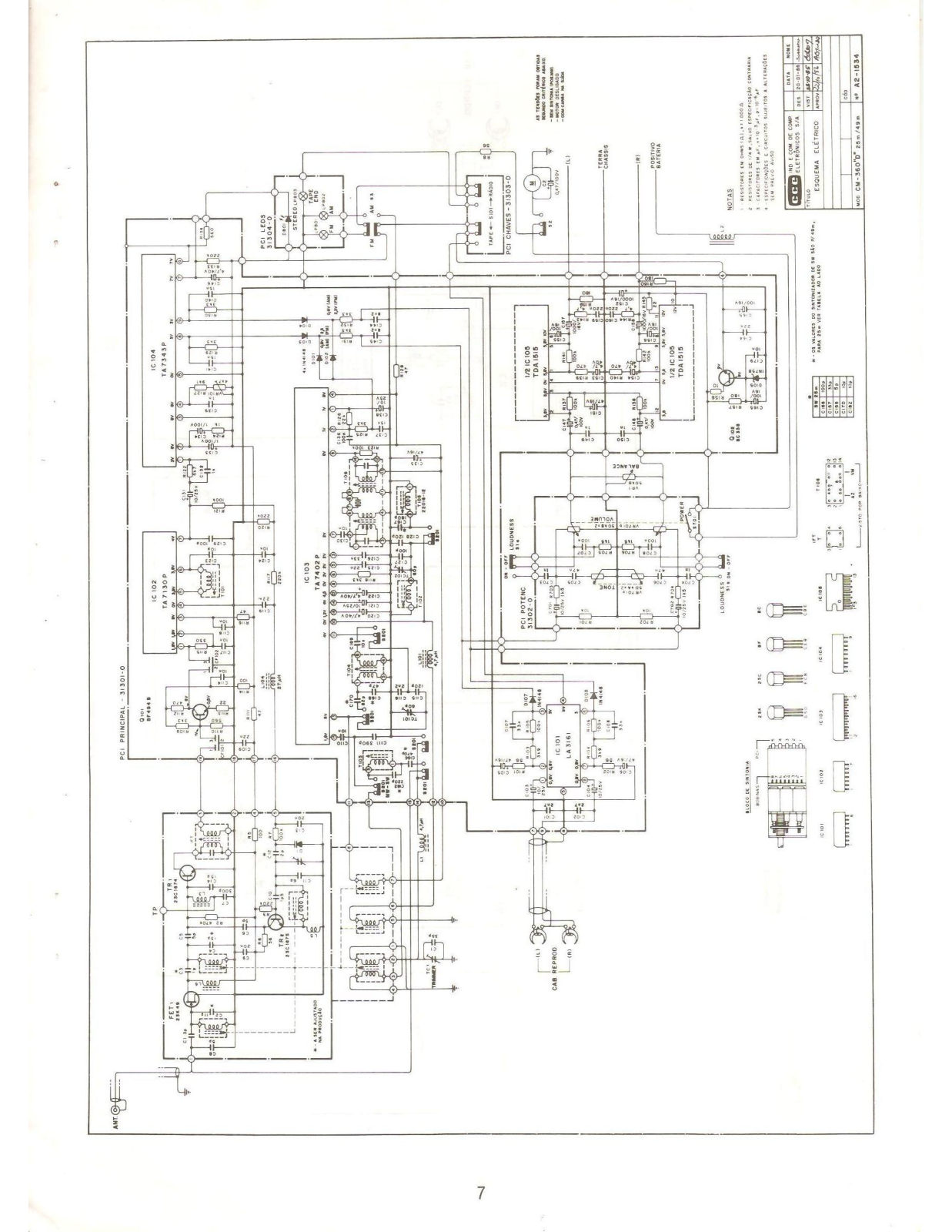 CCE CM-360 D Schematic