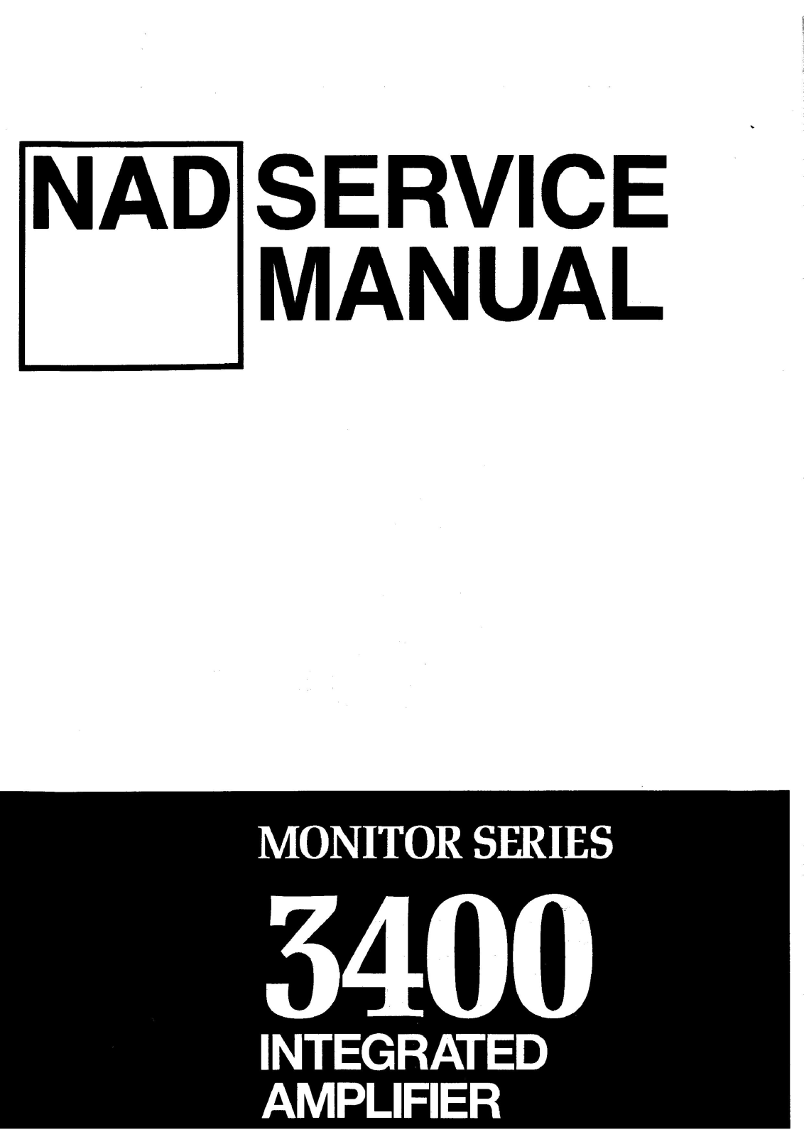 NAD 3400 Service manual