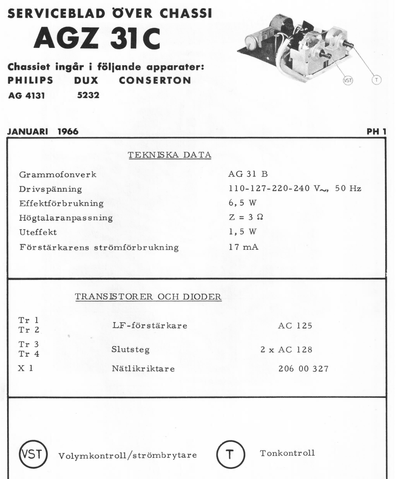 Philips AGZ31c Schematic