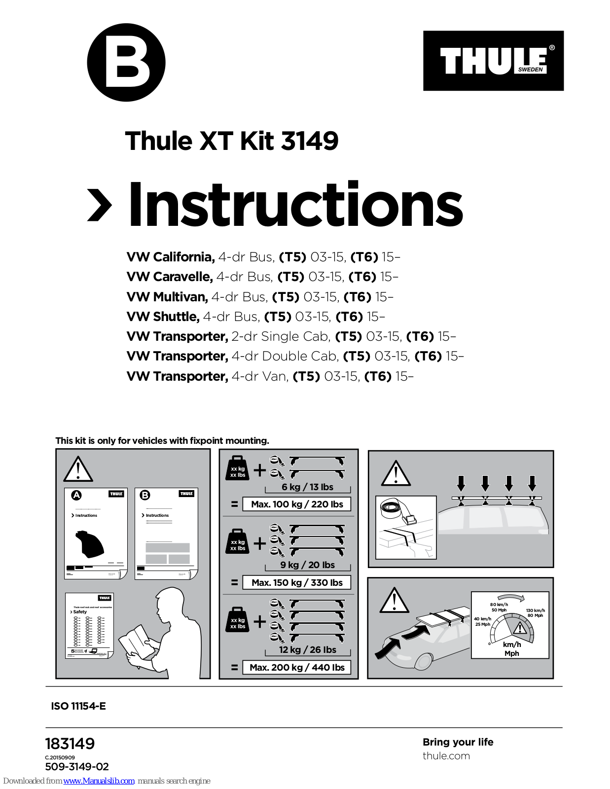 Thule XT Kit 3149 Instructions Manual - ManualMachine.com