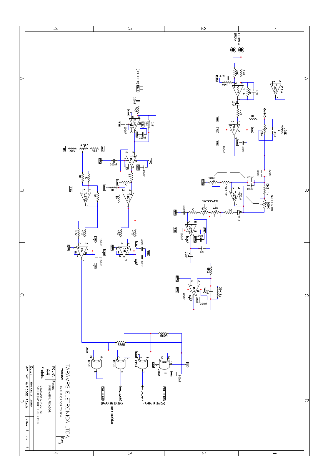 TARAMPS T3 5KW Schematic