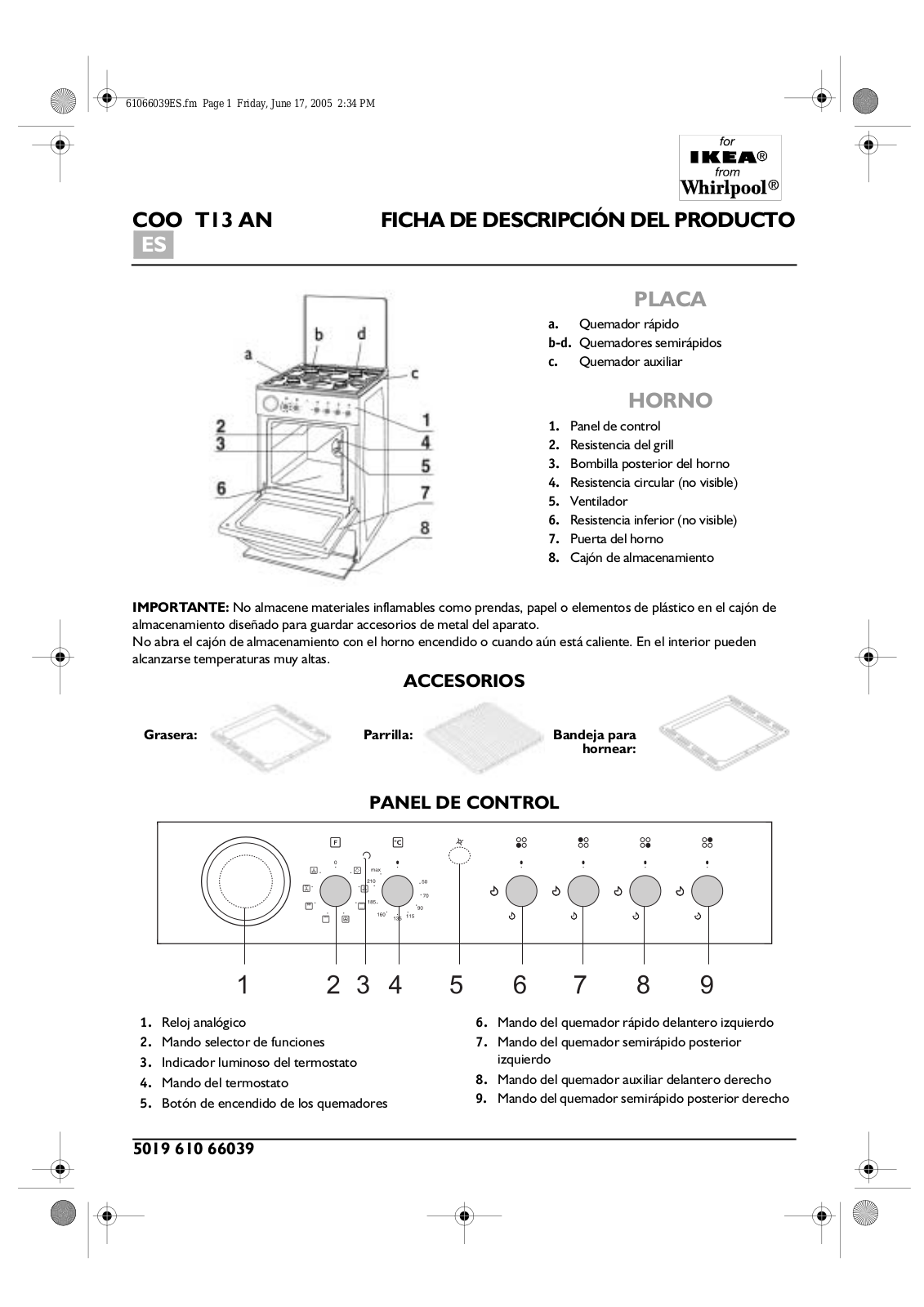 Whirlpool COO T13 AN User Manual