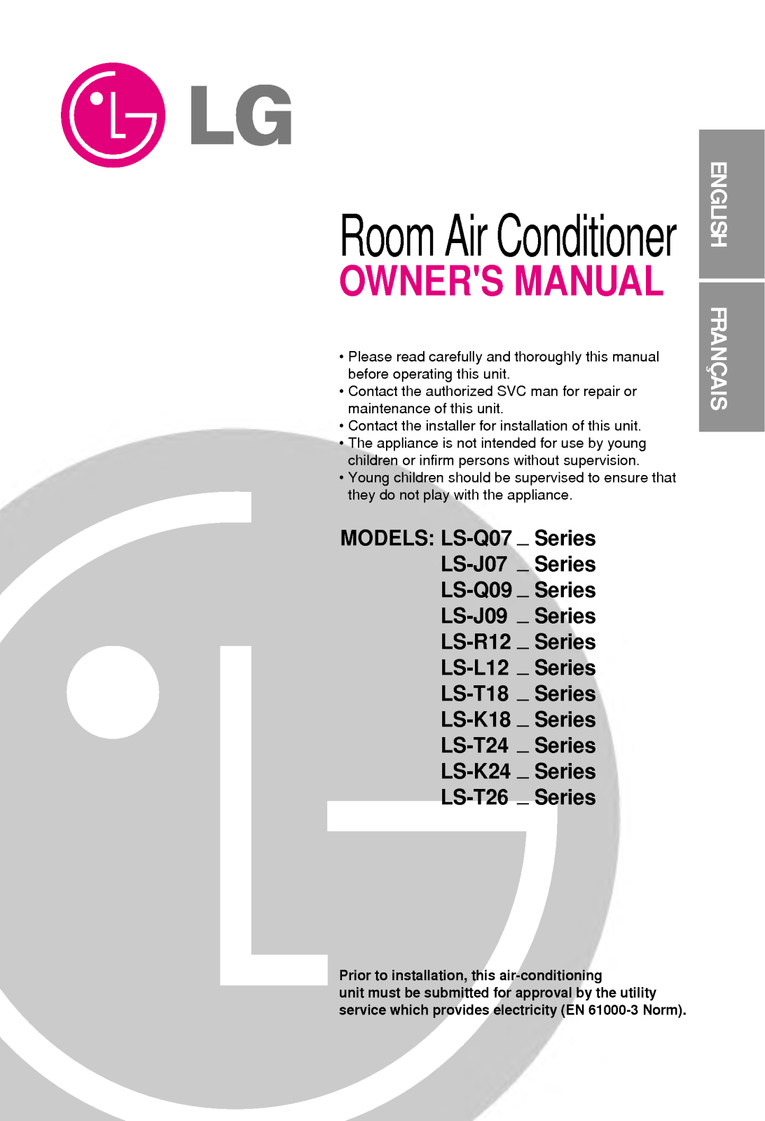 LG LS-Q076ABL User Manual