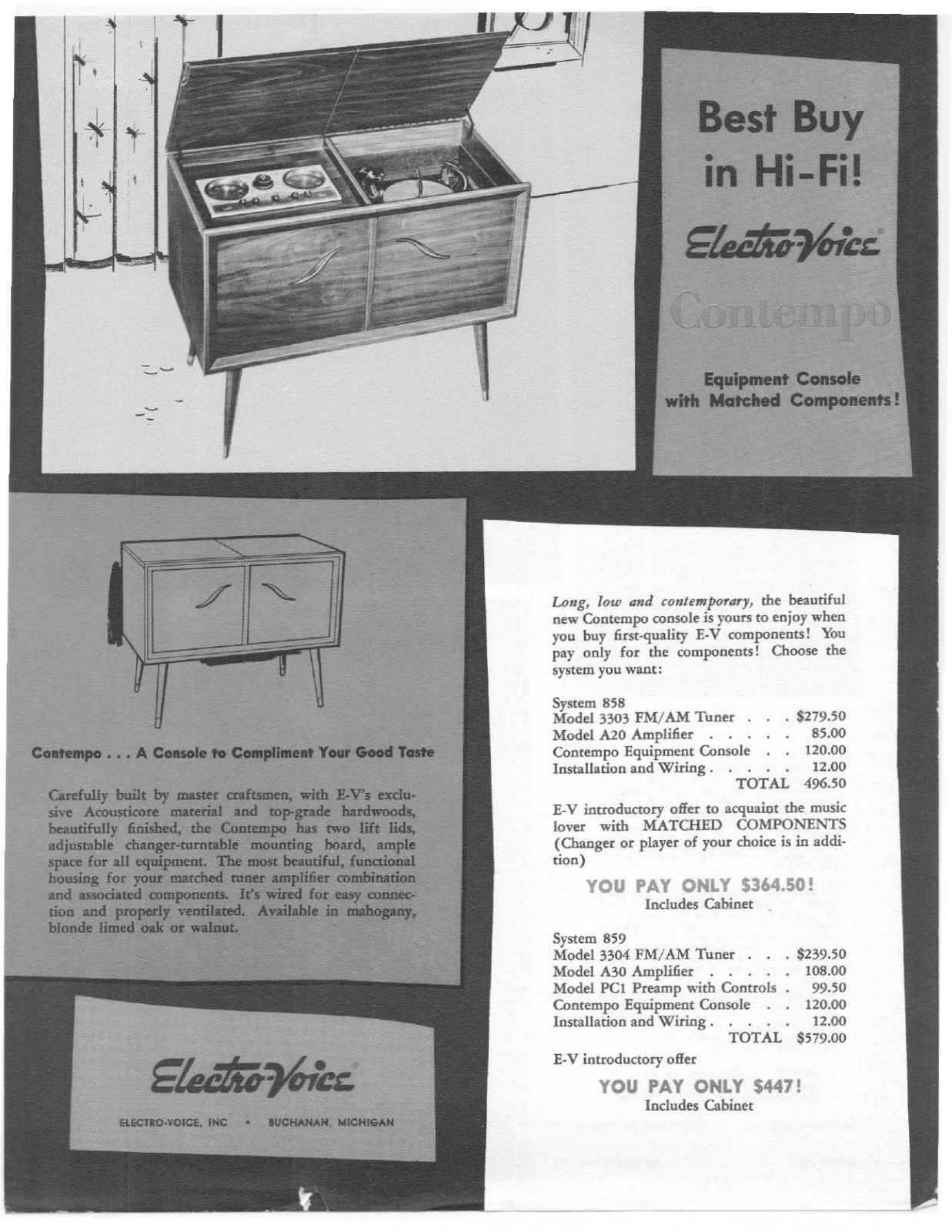 Electro-voice 859, 858 User Manual