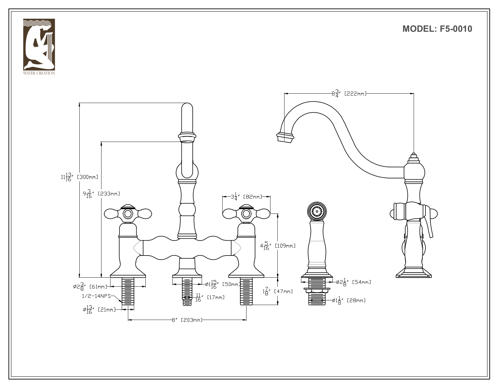 Water Creation F5001005CL, F5001005PX, F5001005PL, F5001005AX, F5001005AL User Manual