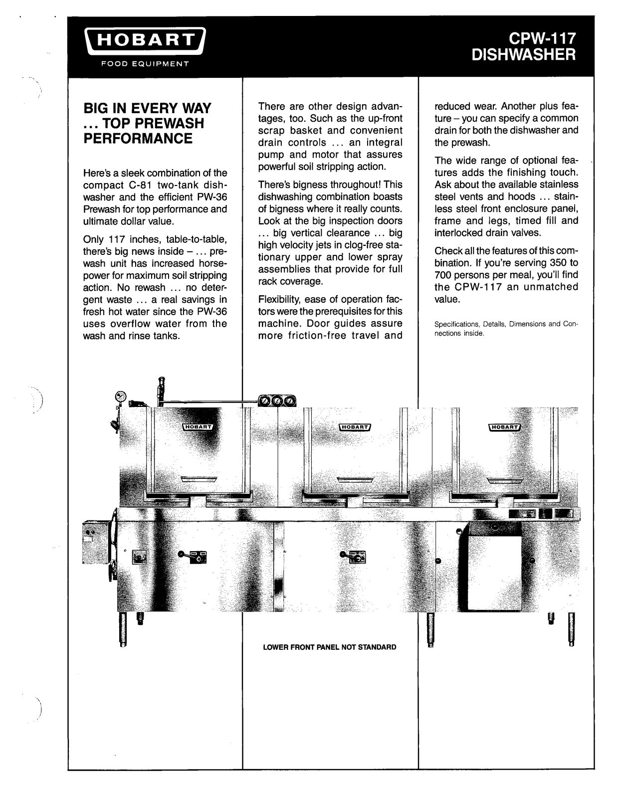 Hobart CPW117 User Manual