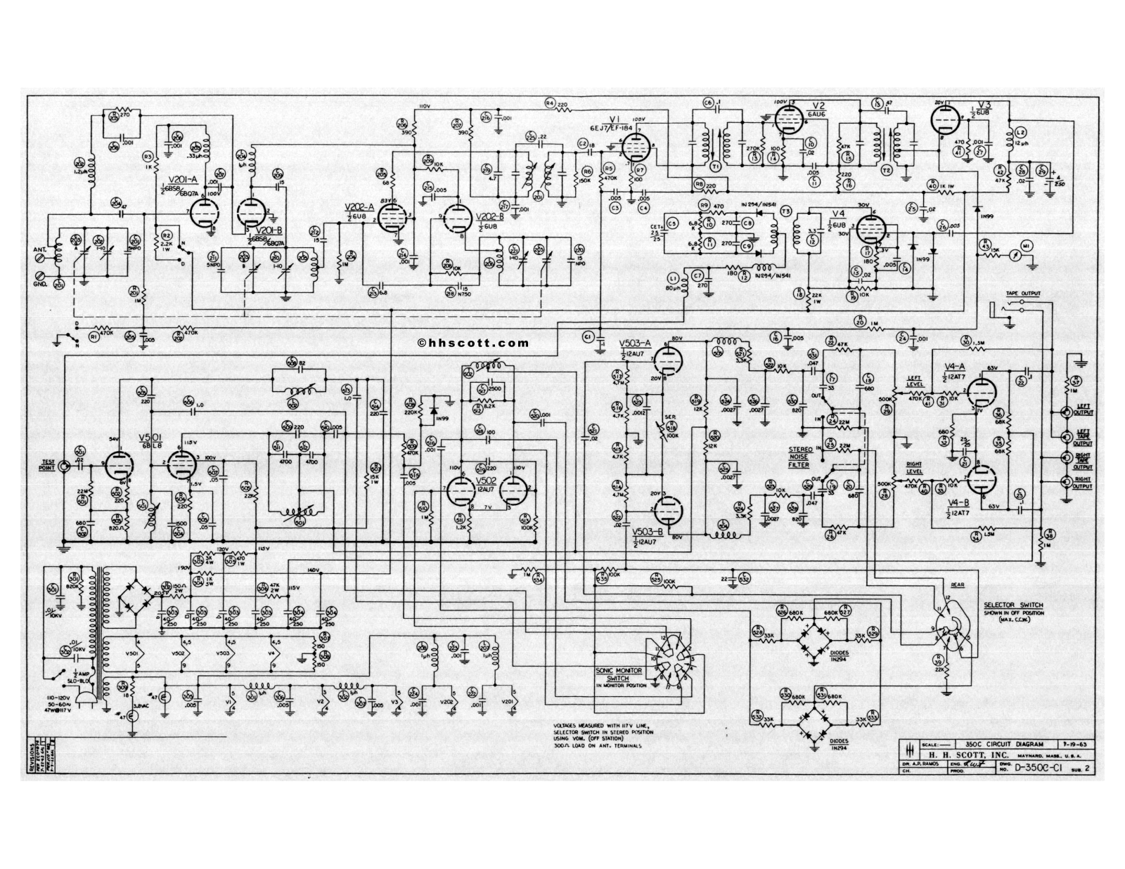 HH Scott 350c schematic