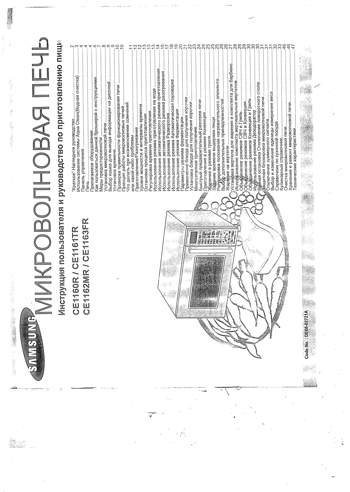 Samsung CE-1160 R User manual