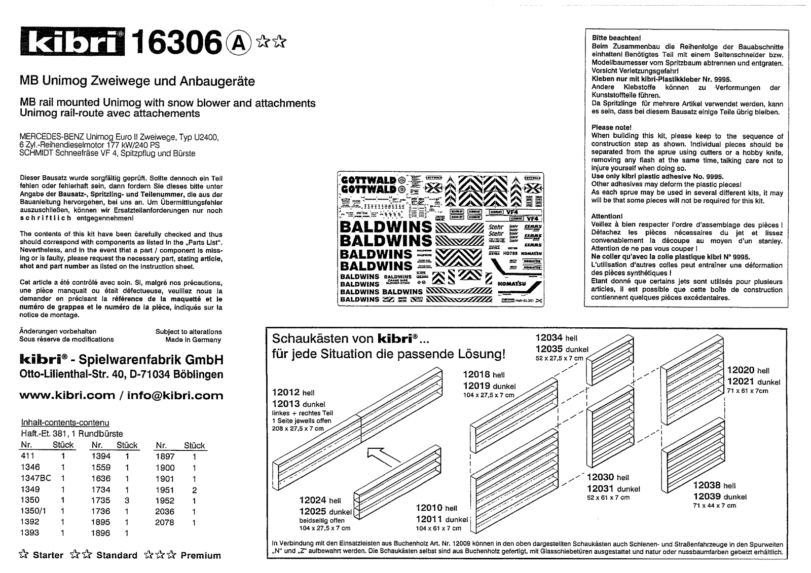 Kibri 16306 User Manual