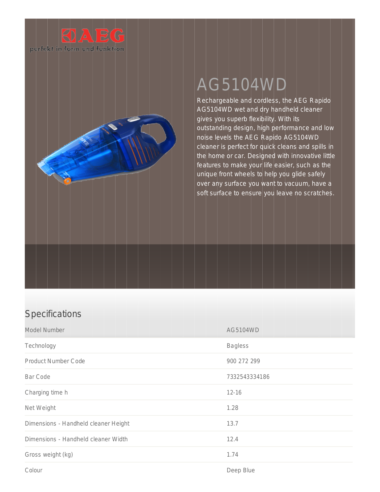 AEG AG5104 User Manual