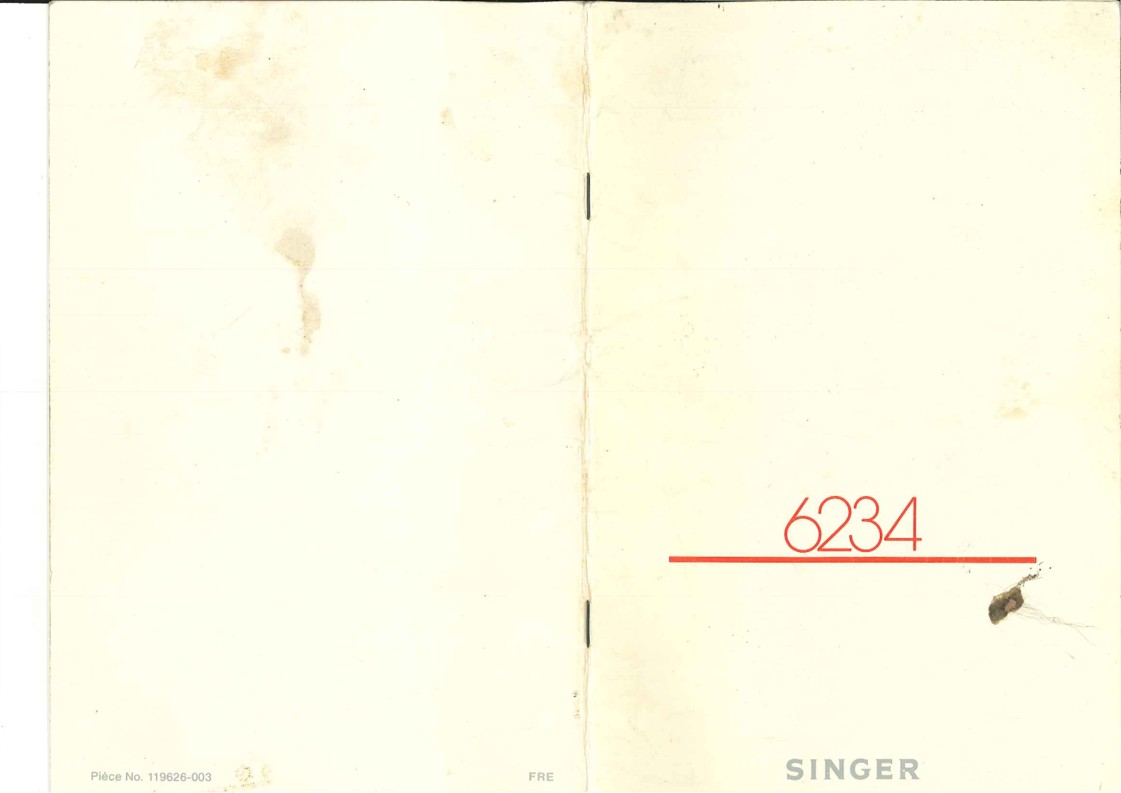 SINGER 6234 User Manual