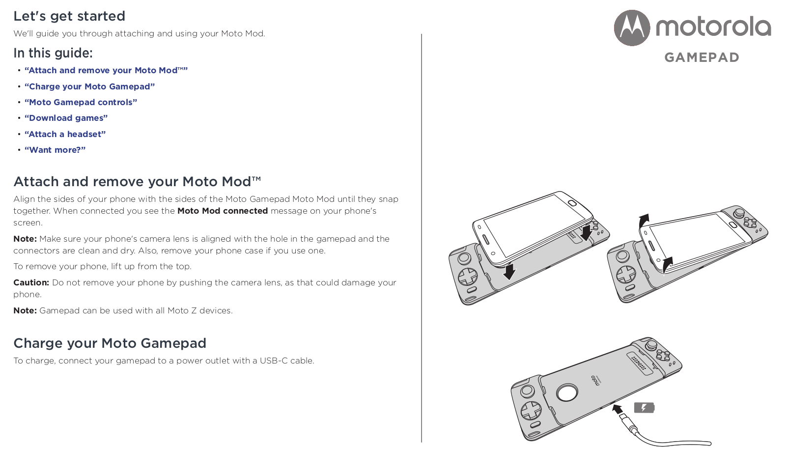 Motorola Moto GamePad User Guide