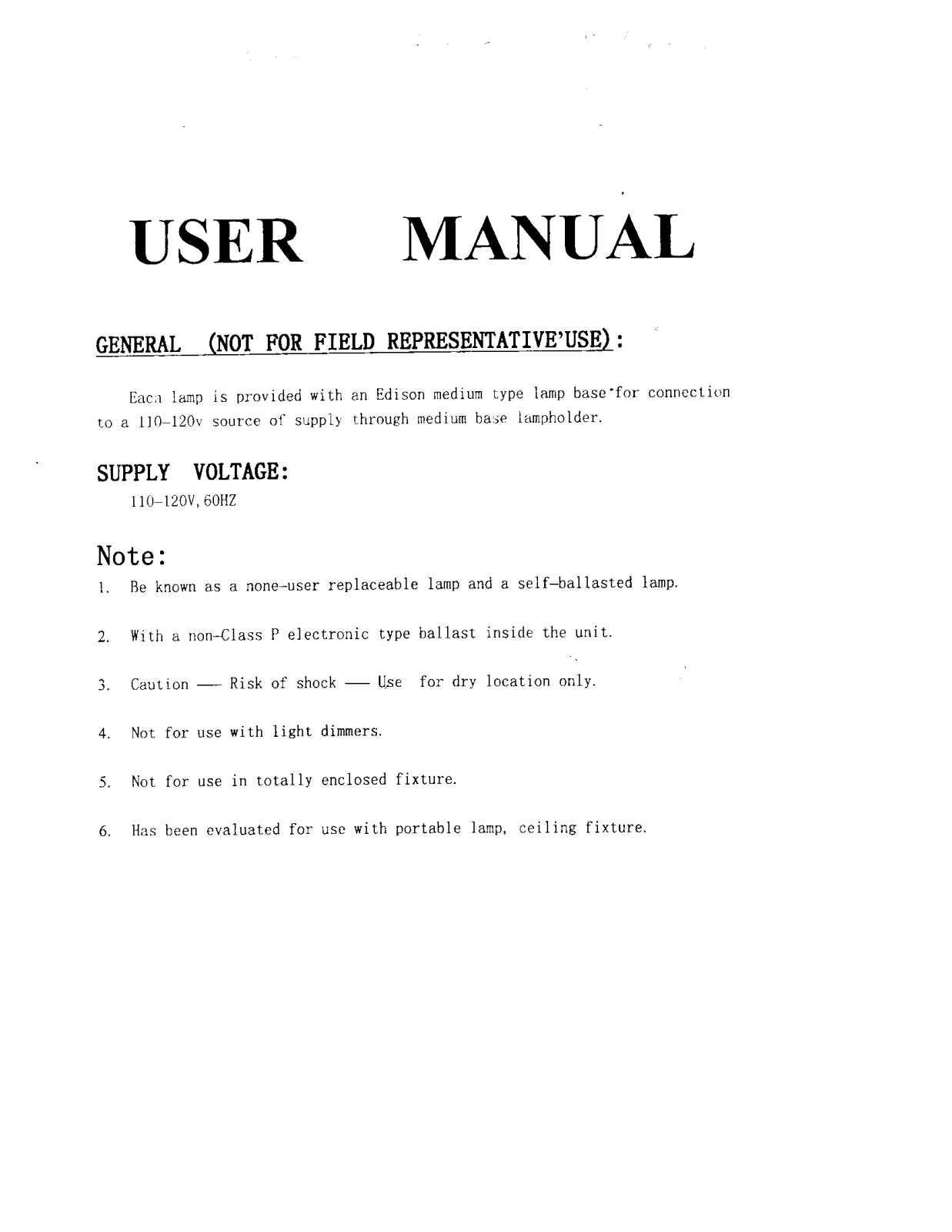 Neonlite Electronic and Lighting LC40407 User Manual