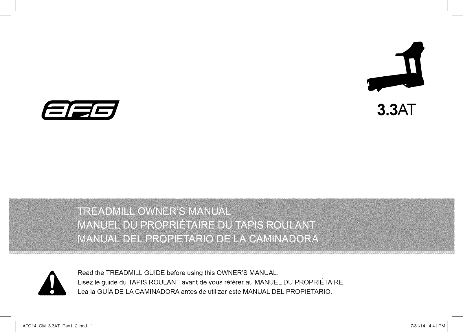 AFG HTM1075-01, 3.3AT Owner’s Manual