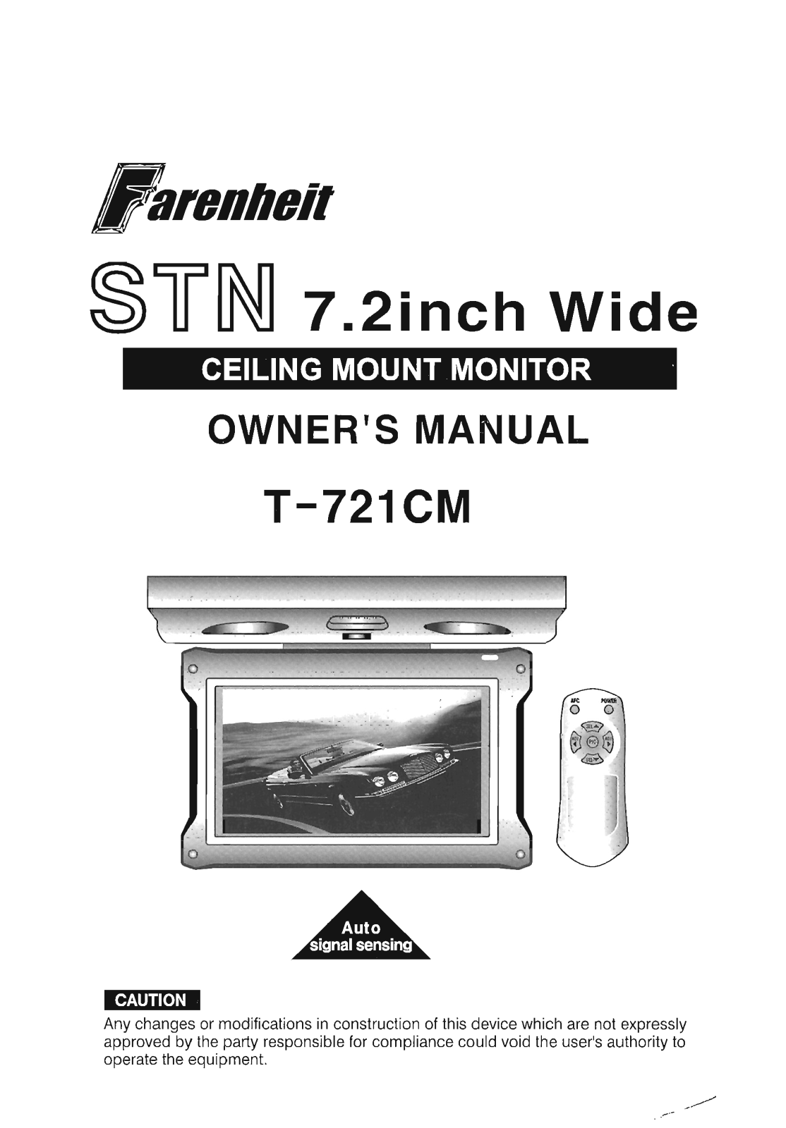 Farenheit Technologies T-721CM User Manual