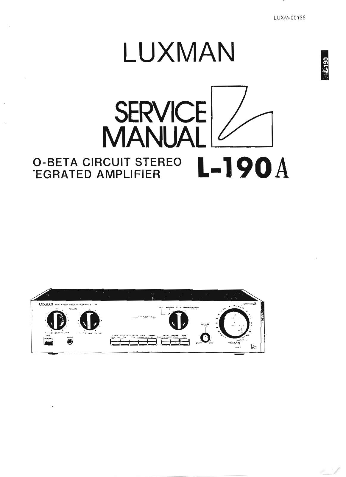 Luxman L-190-A Service Manual