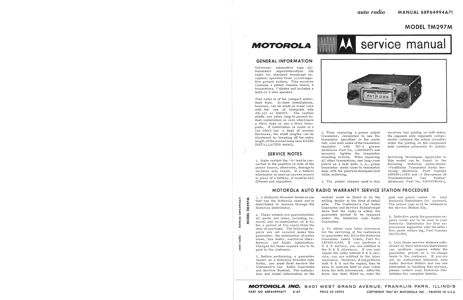 Moth Audio TM-297-M Service manual