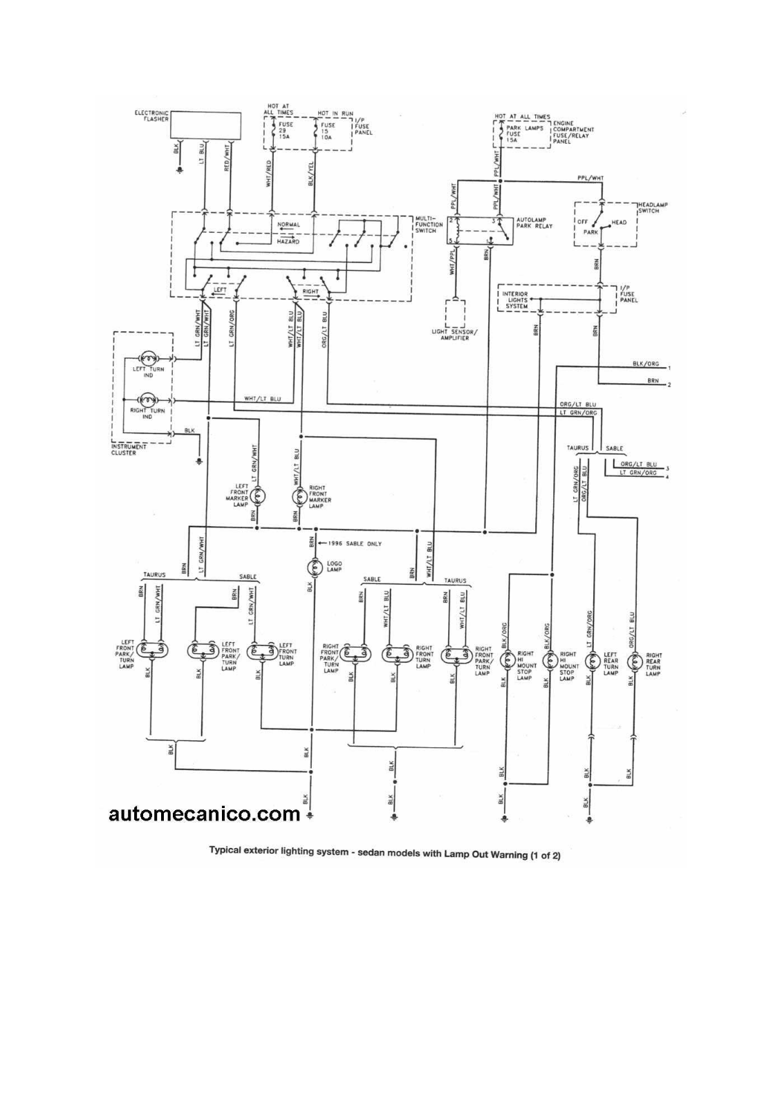 FORD Taurus 7-29 dtaur8 Diagram