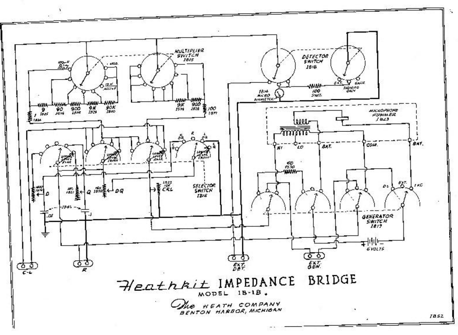 Heath Company IB-1B Schematic