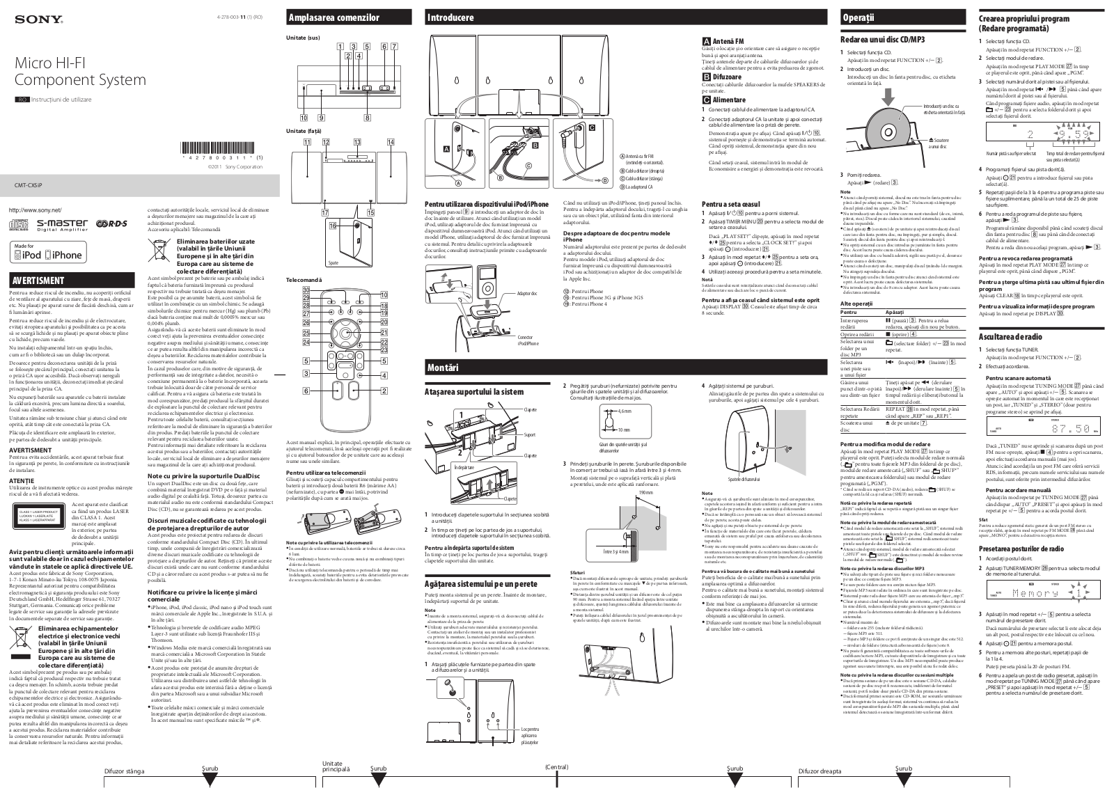 Sony CMTCX5IPB.CEL User Manual