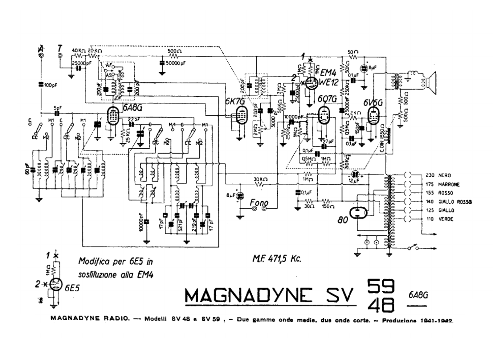 Magnadyne sv48, sv59 schematic