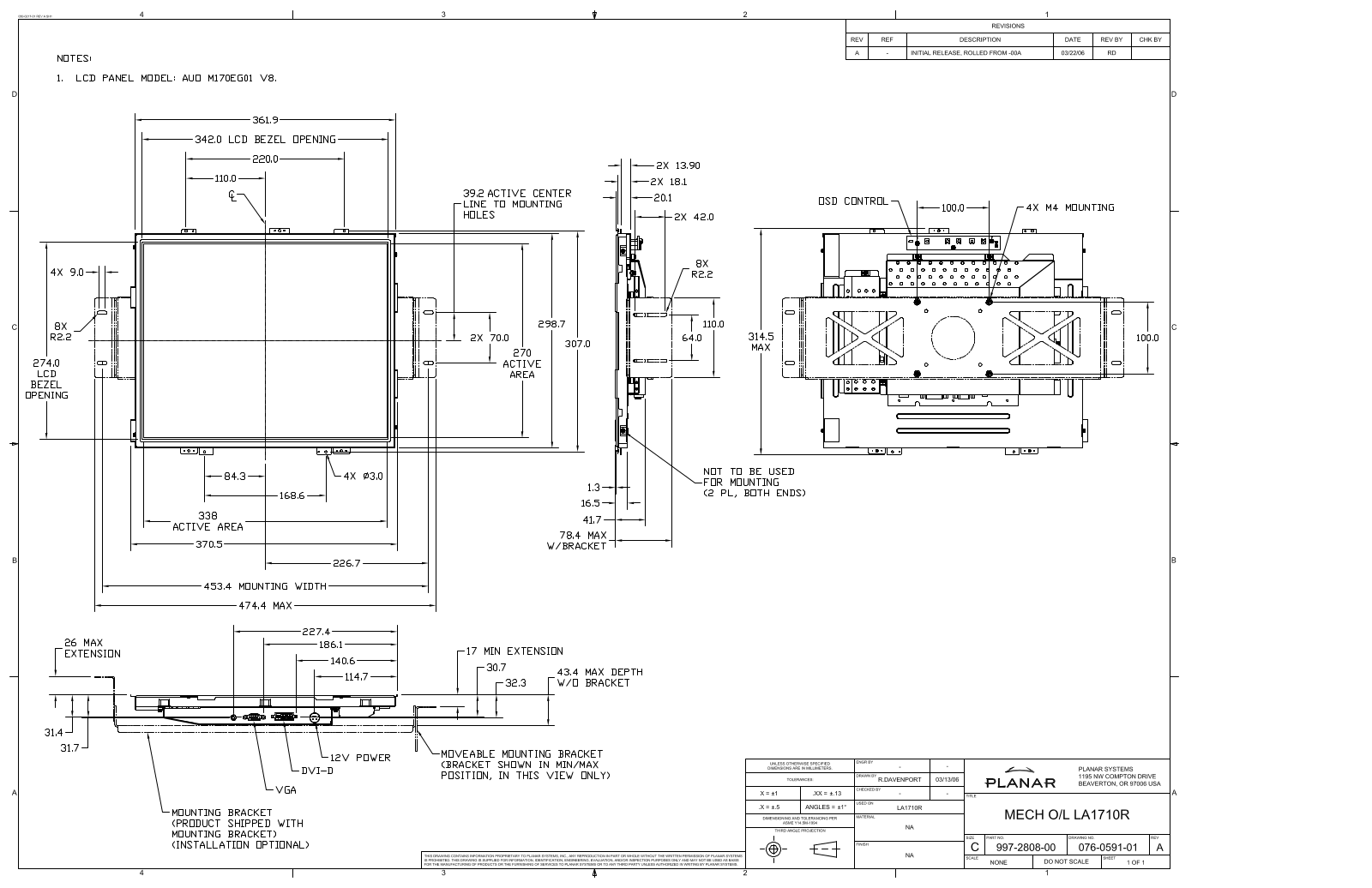 Planar LA1710R User Manual