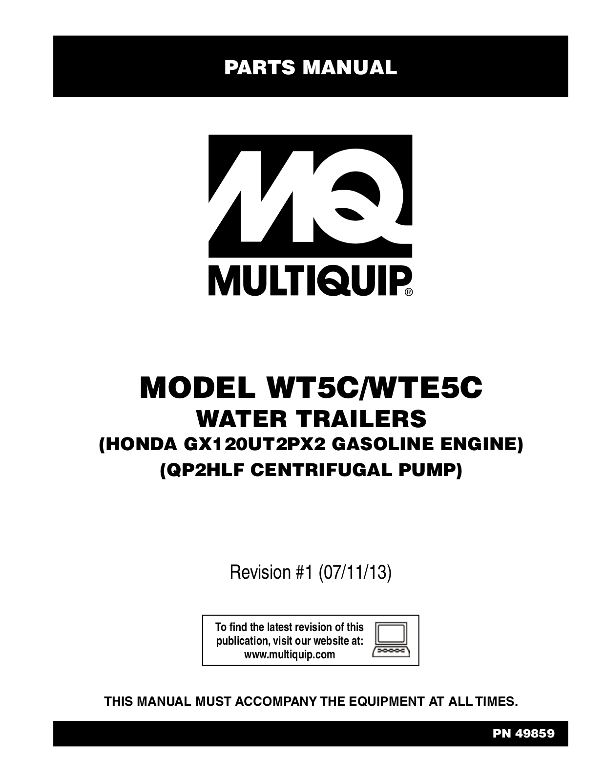 Multiquip WT5C User Manual