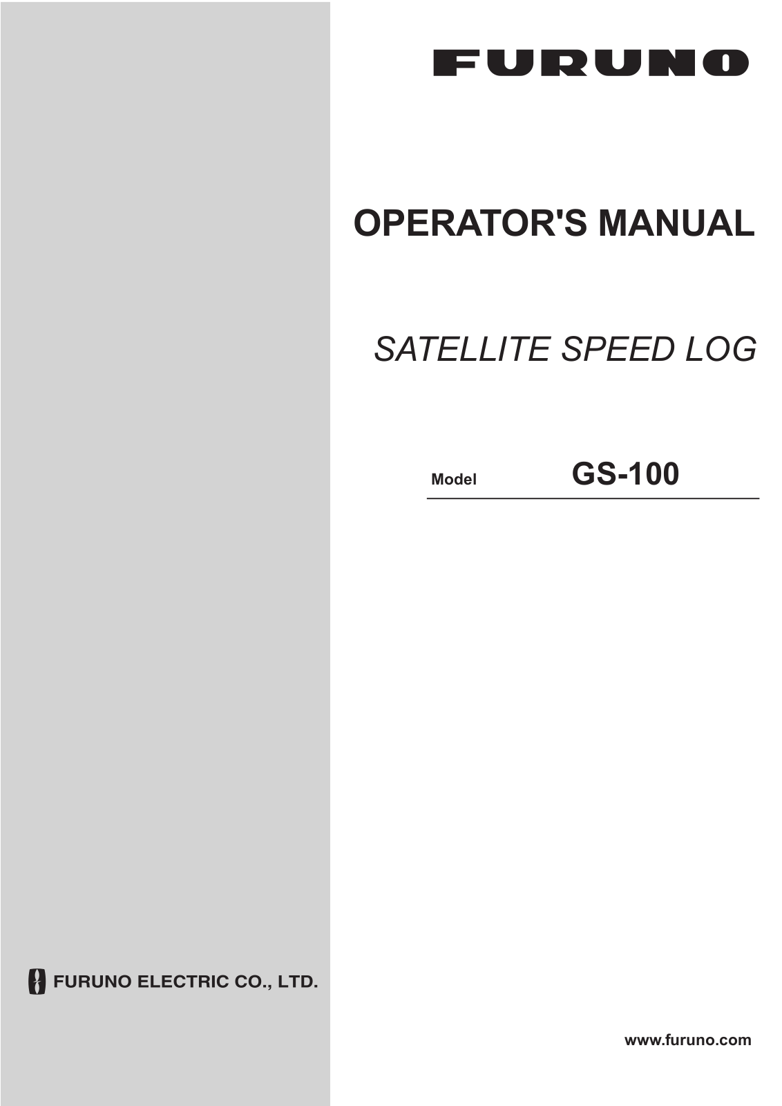 Furuno GS100 Operator's Manual