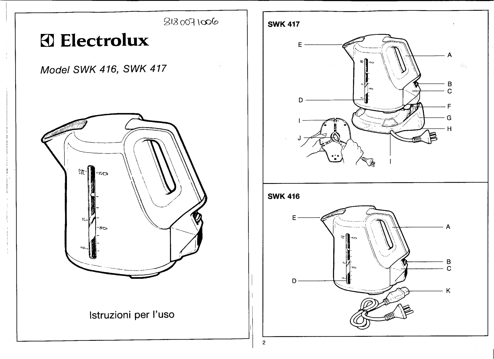 AEG SWK416, SWK417 User Manual