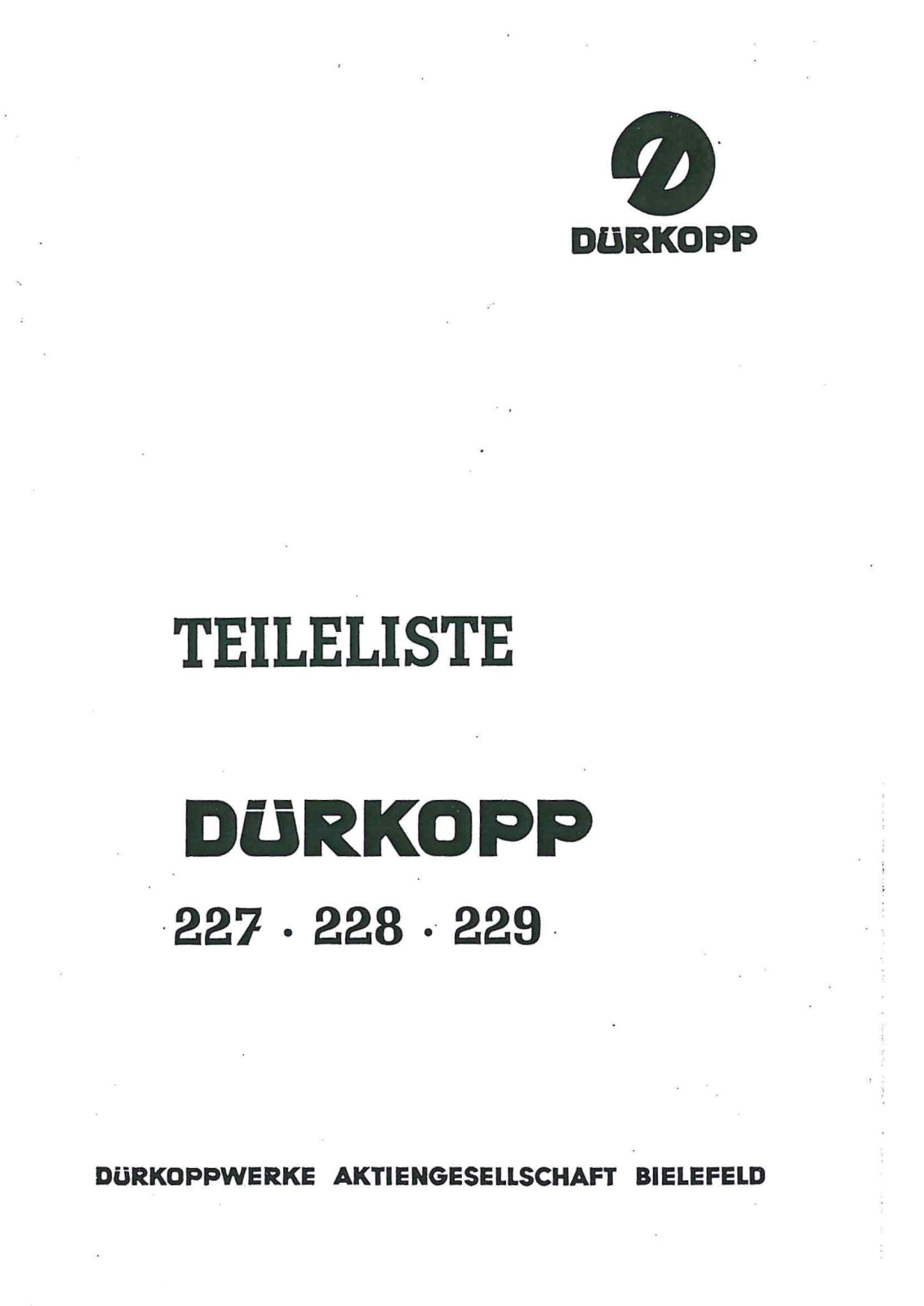 Durkopp 227, 228, 229 User Manual - ManualMachine.com