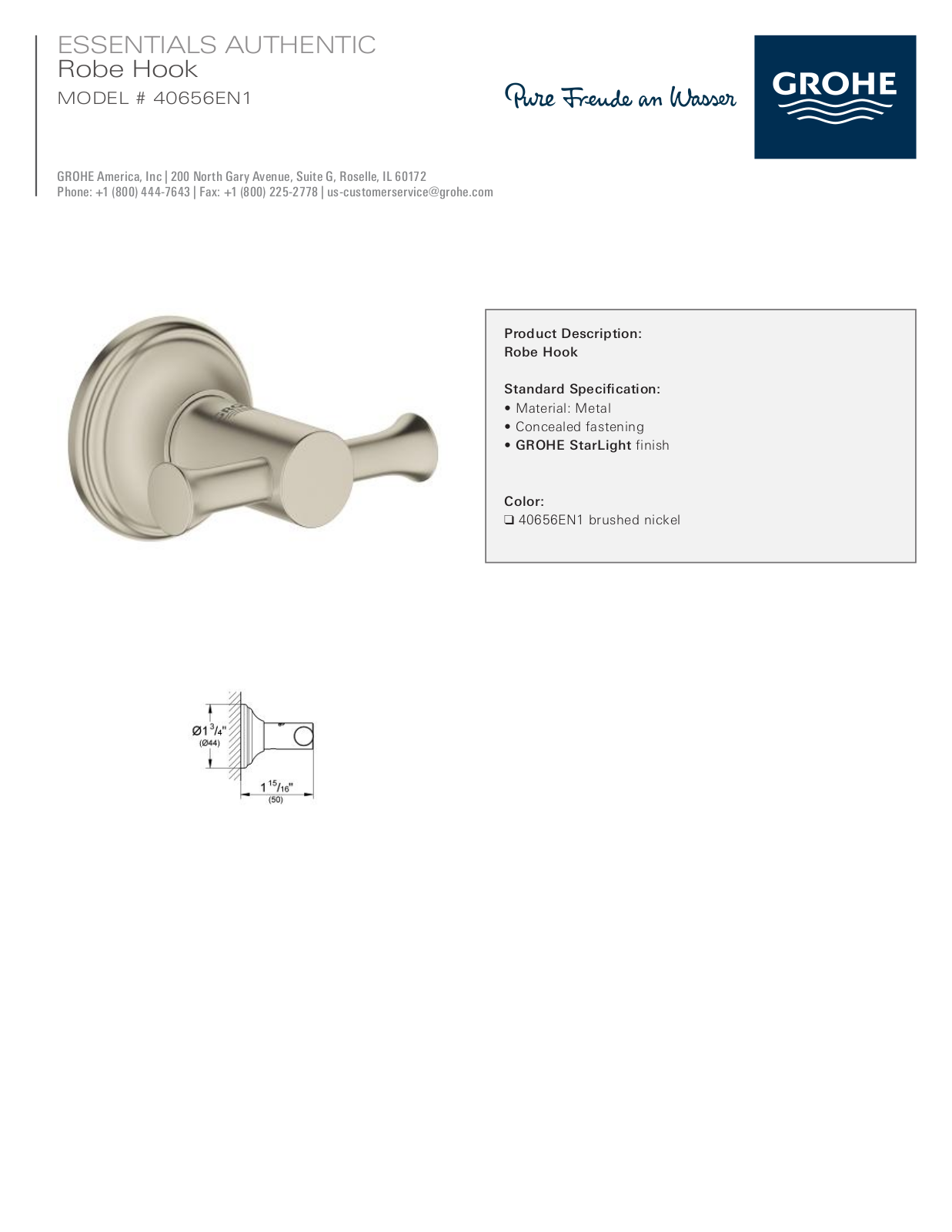 GROHE GRH5550 Specifications - ManualMachine.com