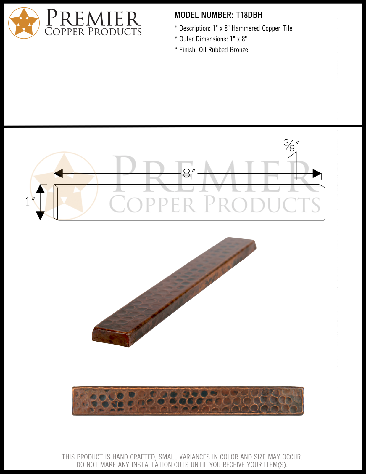 Premier Copper Products IER1711 Specifications - ManualMachine.com