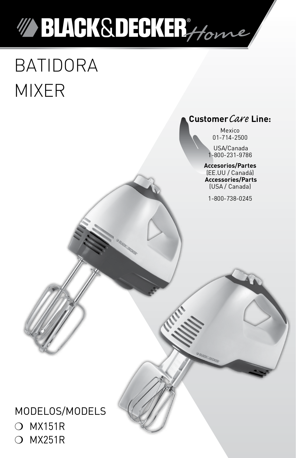 Black & Decker MX151R, MX251R User Manual