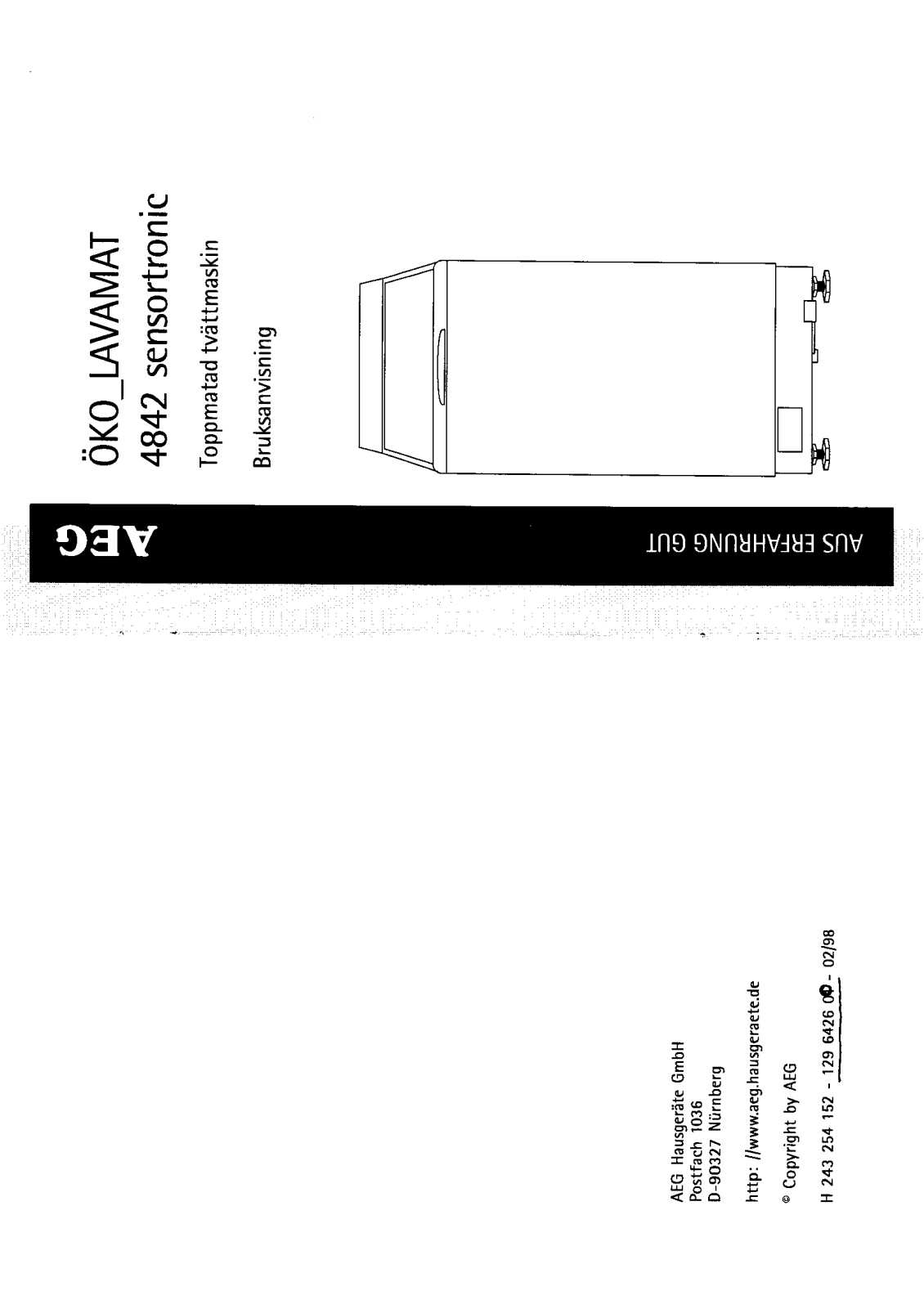 AEG LAV4842 User Manual